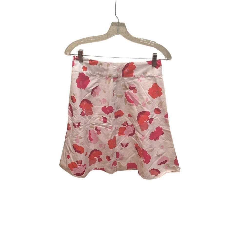 Express A-Line Skirt with Red and Pink Floral Design